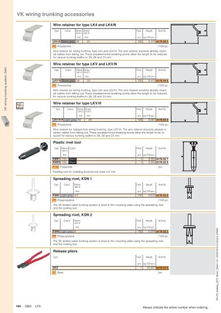 LFS Cable routing systems - OBO Bettermann