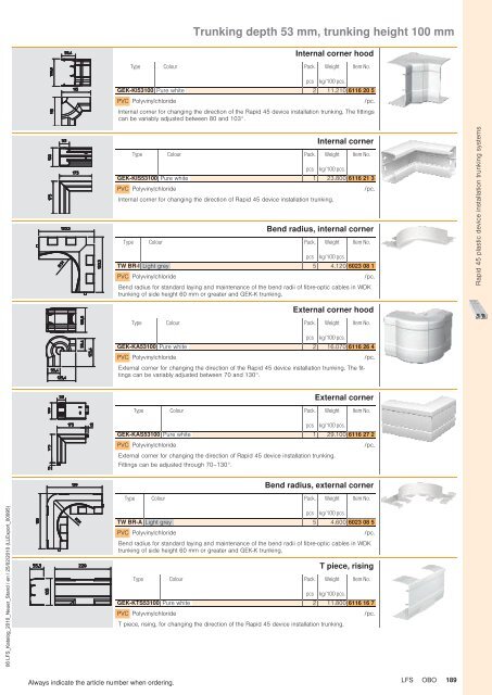 LFS Cable routing systems - OBO Bettermann