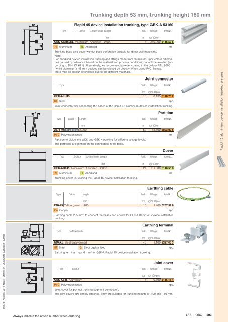 LFS Cable routing systems - OBO Bettermann