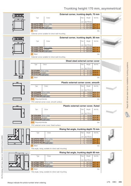 LFS Cable routing systems - OBO Bettermann