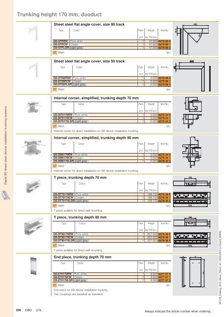 LFS Cable routing systems - OBO Bettermann