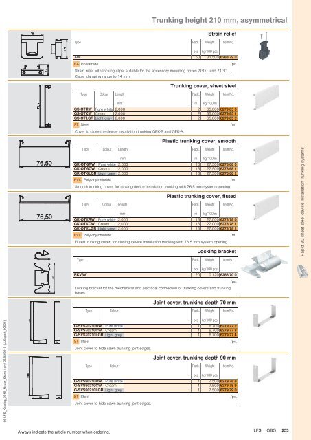 LFS Cable routing systems - OBO Bettermann