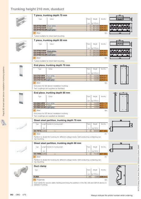 LFS Cable routing systems - OBO Bettermann