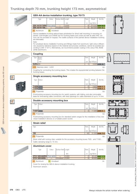 LFS Cable routing systems - OBO Bettermann