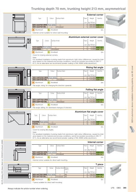 LFS Cable routing systems - OBO Bettermann