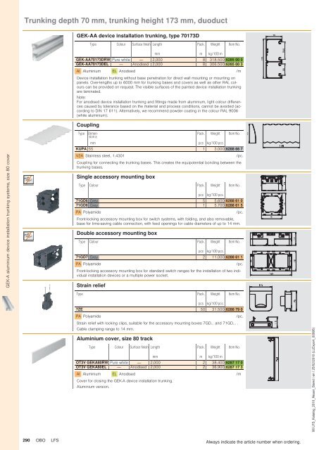 LFS Cable routing systems - OBO Bettermann