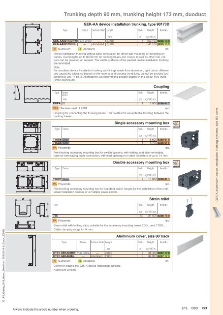 LFS Cable routing systems - OBO Bettermann