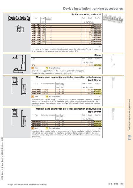 LFS Cable routing systems - OBO Bettermann