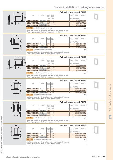 LFS Cable routing systems - OBO Bettermann