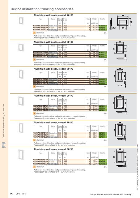 LFS Cable routing systems - OBO Bettermann