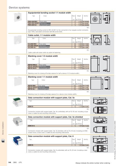 LFS Cable routing systems - OBO Bettermann