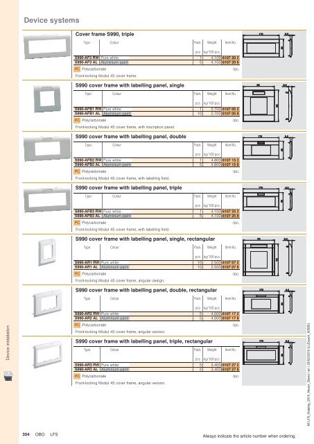 LFS Cable routing systems - OBO Bettermann