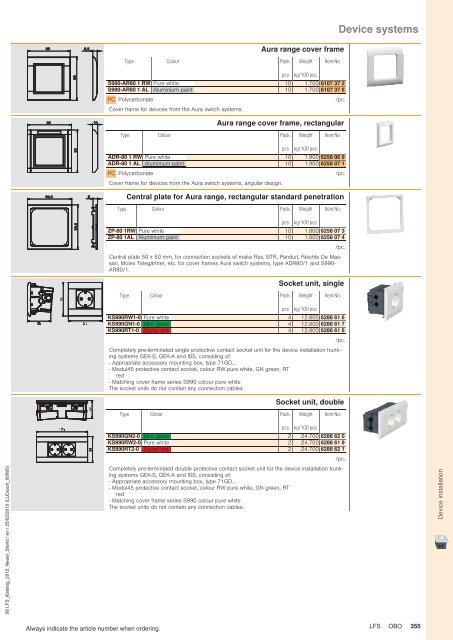 LFS Cable routing systems - OBO Bettermann