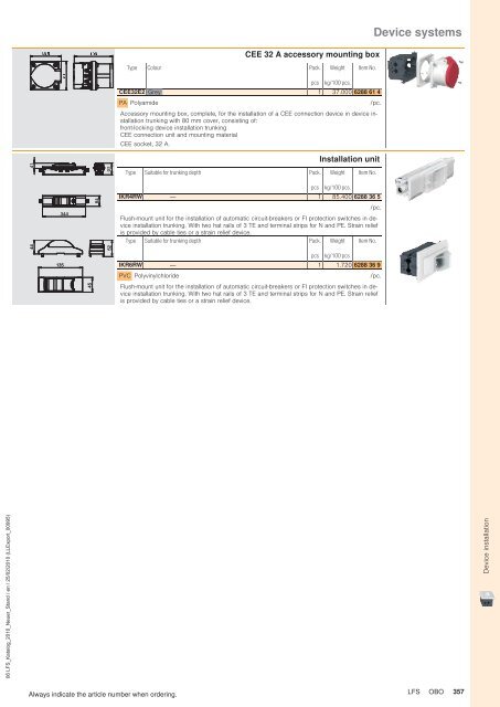 LFS Cable routing systems - OBO Bettermann