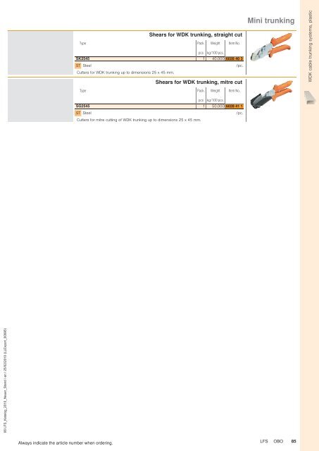 LFS Cable routing systems - OBO Bettermann