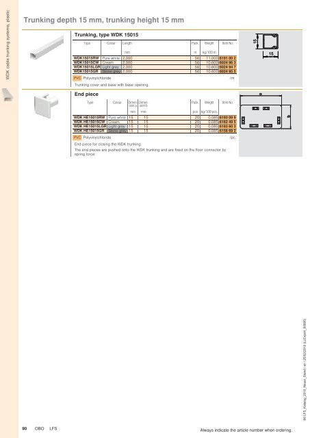 LFS Cable routing systems - OBO Bettermann