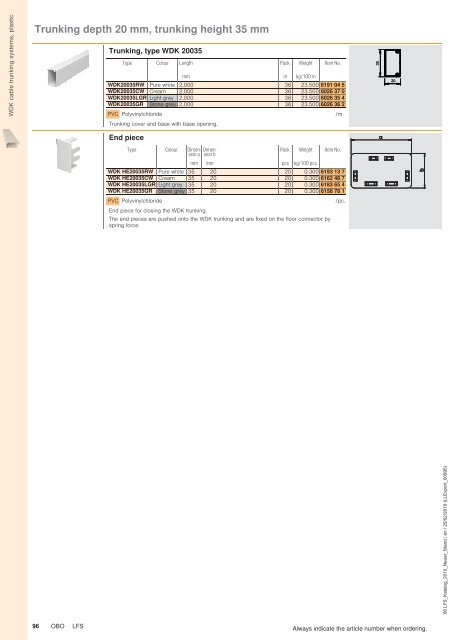 LFS Cable routing systems - OBO Bettermann