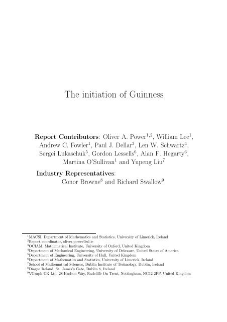 The initiation of Guinness - Mathematics in Industry