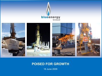 POISED FOR GROWTH - Blue Energy