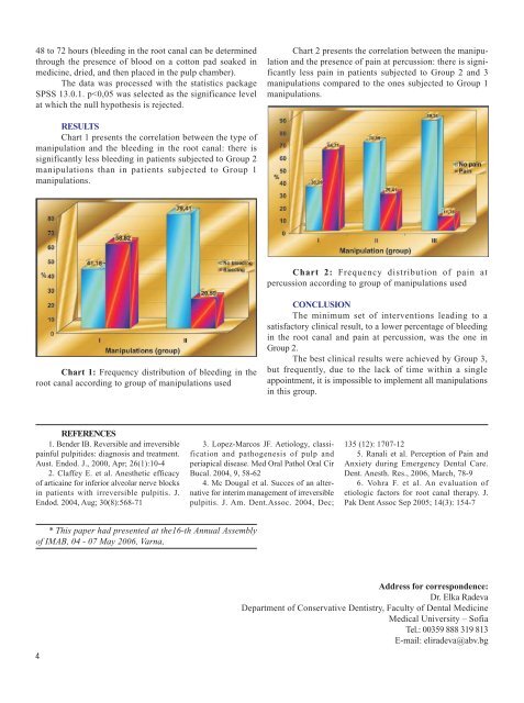 emergency treatment of irreversible pulpitis - Journal of IMAB