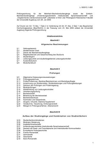 PrÃƒÂ¼fungsordnung fÃƒÂ¼r die Mehrfach-BachelorstudiengÃƒÂ¤nge sowie die ...