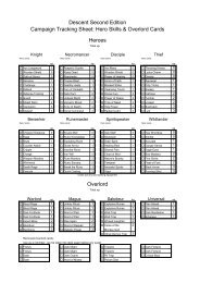 Descent Second Edition Campaign Tracking Sheet: Hero ... - Uplay.it