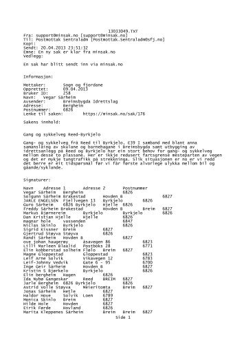 13033049.TXT - Notisblokk - Sogn og Fjordane fylkeskommune