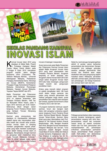 Sambut Saranan PM - Jabatan Kemajuan Islam Malaysia