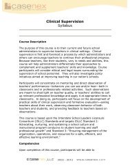 Clinical Supervision Syllabus - Casenex