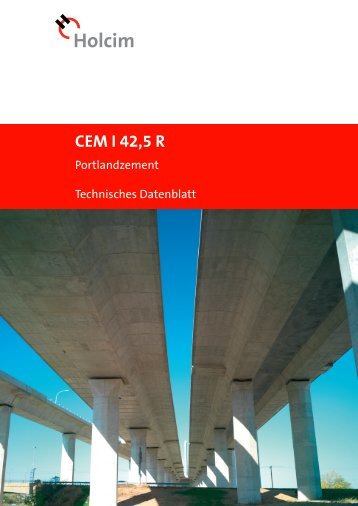 Produktdatenblatt CEM I 42,5 R - Holcim (Wien)