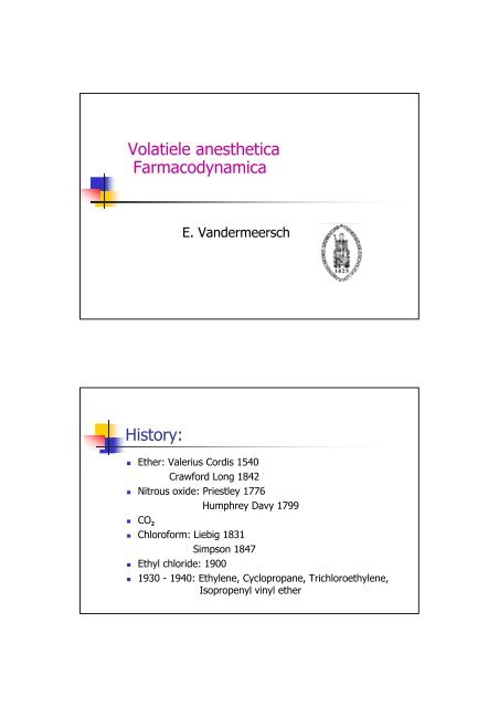 Farmacologie van de inhalatie-anesthetica