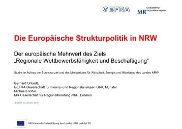 Die EuropÃƒÂ¤ische Strukturpolitik in NRW - Ziel2.NRW