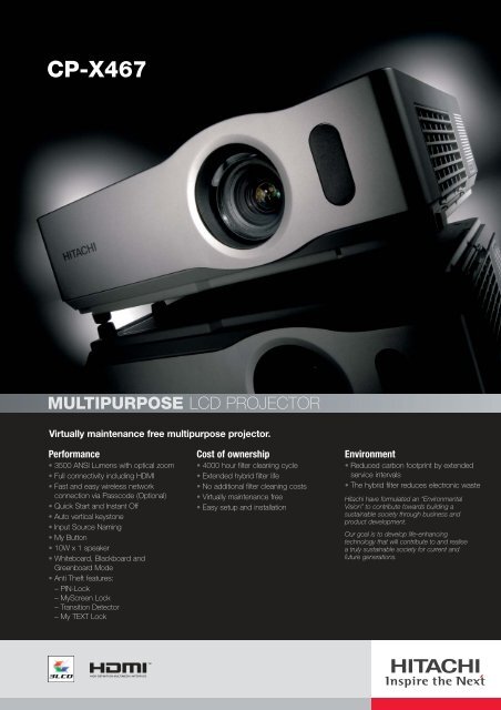 CP-X467 - LCD and DLP Projectors