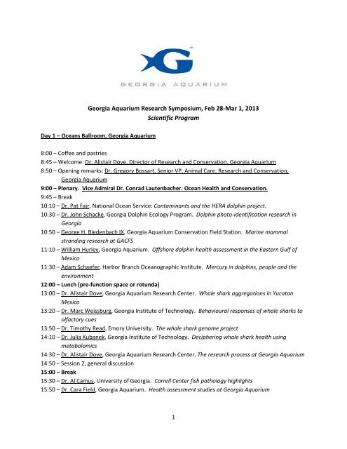 Schedule - Georgia Aquarium