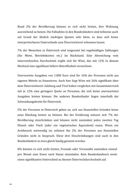 Studie zu Armut und sozialer Eingliederung in den ... - Vorarlberg
