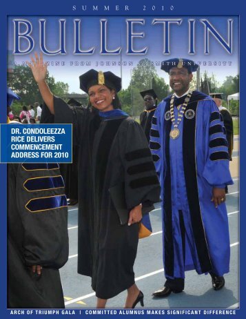 Download 2010-Summer-Bulletin.pdf - Johnson C. Smith University