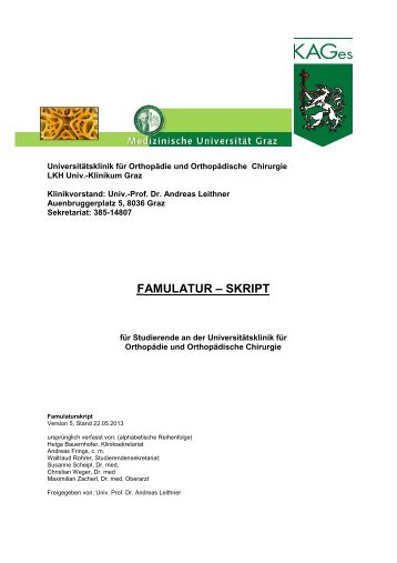 Famulaturskript V5 20130522.pdf - Universitätsklinik für Orthopädie ...