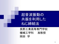 超音波振動の 共振を利用した ねじ締結法