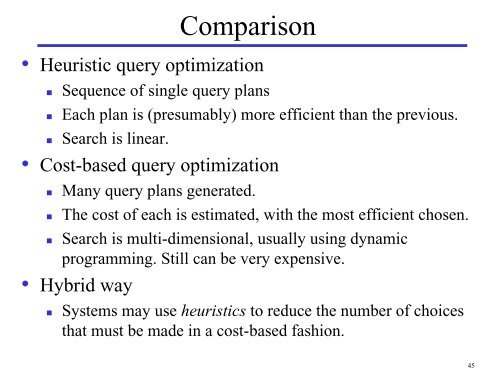 Query Processing and Optimization