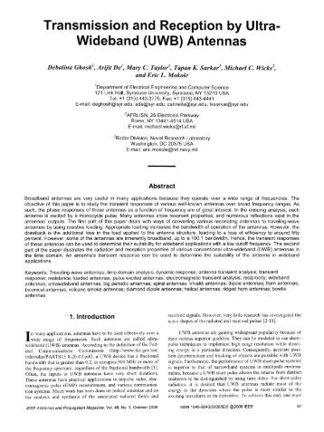 Wideband (UWB) Antennas - IEEE Xplore