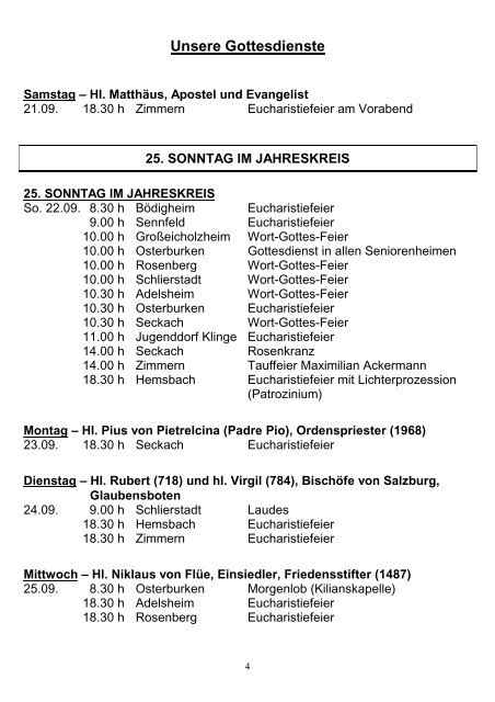 Messintentionen - Seelsorgeeinheit Adelsheim-Osterburken-Seckach