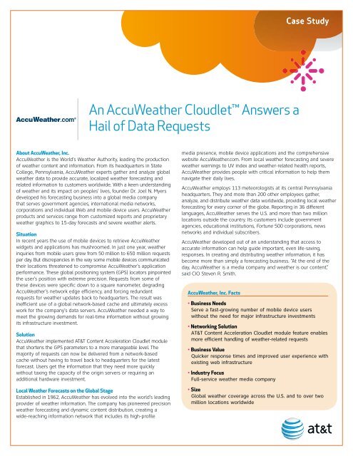 An AccuWeather Cloudlet Answers a Hail of Data Requests