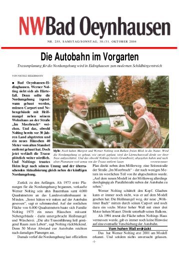 Die Autobahn im Vorgarten - Bad Oeynhausen