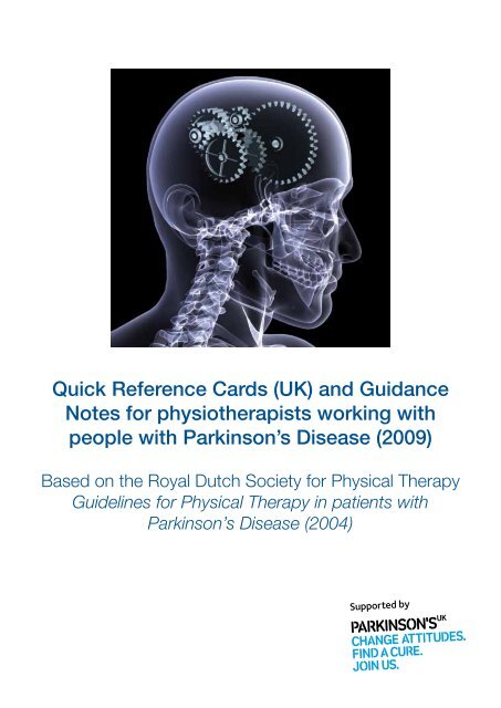 Quick Reference Cards (UK) and guidance notes ... - Parkinson's UK