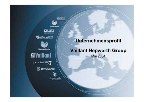Unternehmensprofil Vaillant Hepworth Group