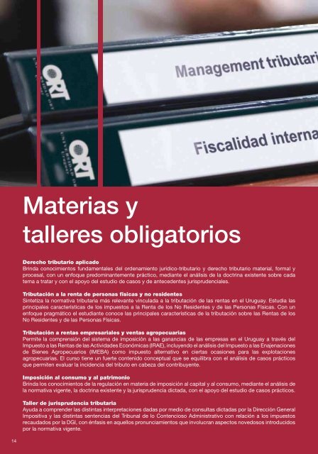 Folleto del master - Universidad ORT Uruguay