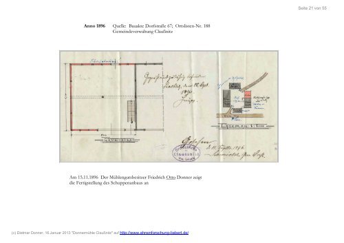 ClauÃƒÂŸnitz Donner-MÃƒÂ¼hle gesamte Geschichte