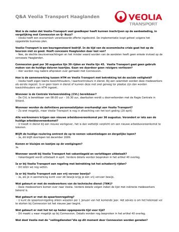 Q&A Veolia Transport Haaglanden
