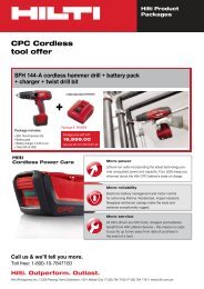 Call us & we'll tell you more. - Hilti (Philippines)