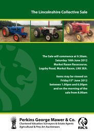 The Lincolnshire Collective Sale - Perkins, George, Mawer & Co.